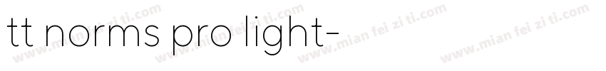 tt norms pro light字体转换